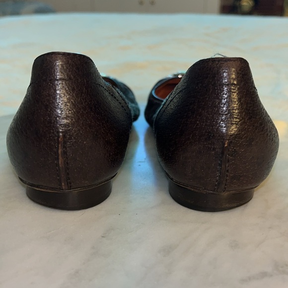 ❤️Gucci leather/fabric Horsebit Pattern Preppy Ballet Flats❤️ - Picture 6 of 13